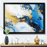 Blue and Gold Luxury Abstract Fluid Art IV - Abstract Canvas Wall Art