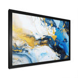 Blue and Gold Luxury Abstract Fluid Art IV - Abstract Canvas Wall Art