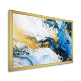 Blue and Gold Luxury Abstract Fluid Art IV - Abstract Canvas Wall Art