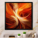 Orange Abstract Warm Fractal Design VI - Abstract Canvas Wall Art