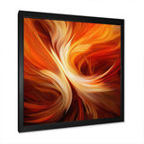 Orange Abstract Warm Fractal Design VI - Abstract Canvas Wall Art