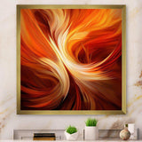 Orange Abstract Warm Fractal Design VI - Abstract Canvas Wall Art