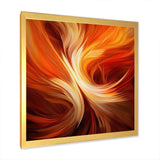 Orange Abstract Warm Fractal Design VI - Abstract Canvas Wall Art