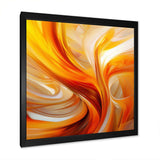 Orange Abstract Warm Fractal Design VII - Abstract Canvas Wall Art