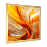 Orange Abstract Warm Fractal Design VII - Abstract Canvas Wall Art