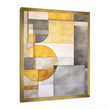 Yellow and Grey Intersecting Realities I - Abstract Canvas Wall Art