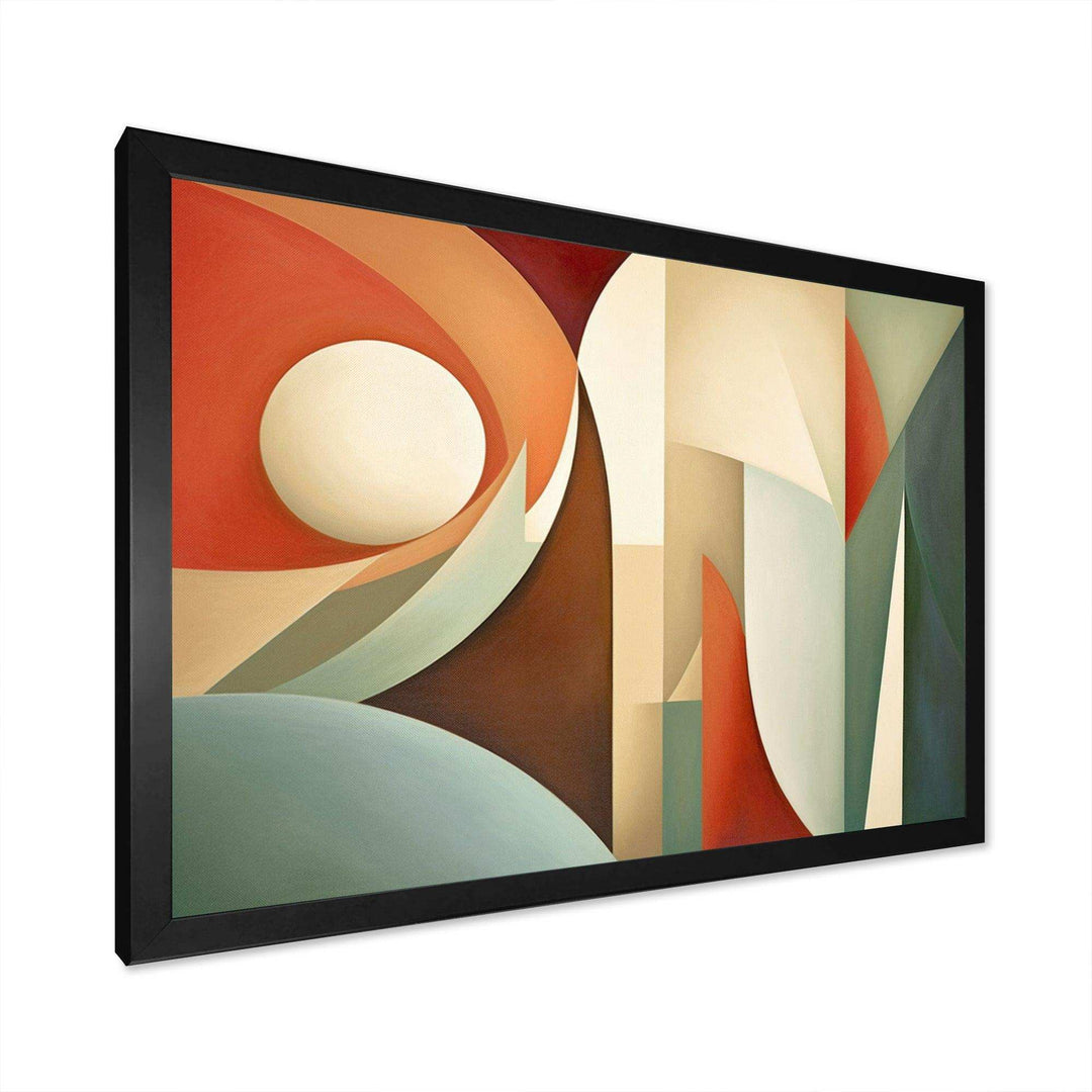 Orange Green Symmetrical Visions - Abstract Canvas Wall Art