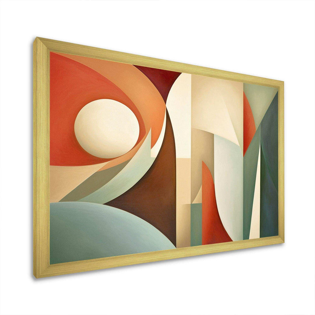 Orange Green Symmetrical Visions - Abstract Canvas Wall Art
