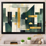 Gold Green Parallel Universes - Abstract Canvas Wall Art