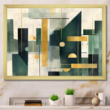 Gold Green Parallel Universes - Abstract Canvas Wall Art