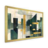 Gold Green Parallel Universes - Abstract Canvas Wall Art