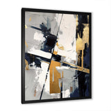 Grey and Gold Impressions Transcendent II - Abstract Canvas Wall Art