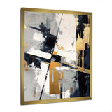 Grey and Gold Impressions Transcendent II - Abstract Canvas Wall Art