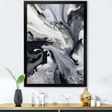 Black and Grey Harmony In Chaos - Abstract Canvas Wall Art