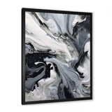 Black and Grey Harmony In Chaos - Abstract Canvas Wall Art