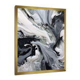 Black and Grey Harmony In Chaos - Abstract Canvas Wall Art