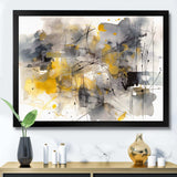 Yellow and Grey Beyond The Canvas II - Abstract Canvas Wall Art