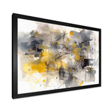 Yellow and Grey Beyond The Canvas II - Abstract Canvas Wall Art