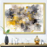 Yellow and Grey Beyond The Canvas II - Abstract Canvas Wall Art