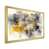 Yellow and Grey Beyond The Canvas II - Abstract Canvas Wall Art