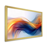 Orange Blue Fractal Fluidity I - Abstract Canvas Wall Art