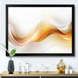 Gold and White Fractal Tsunami VII - Abstract Canvas Wall Art