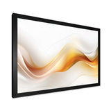 Gold and White Fractal Tsunami VII - Abstract Canvas Wall Art