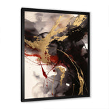 Gold and Red Fluid Fusion II - Abstract Canvas Wall Art