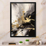 Gold and Grey Fluid Fusion II - Abstract Canvas Wall Art