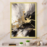 Gold and Grey Fluid Fusion II - Abstract Canvas Wall Art