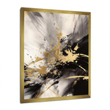 Gold and Grey Fluid Fusion II - Abstract Canvas Wall Art