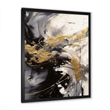 Gold and Grey Fluid Fusion IV - Abstract Canvas Wall Art