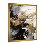 Gold and Grey Fluid Fusion IV - Abstract Canvas Wall Art