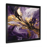 Purple and Gold Liquid Magic II - Abstract Canvas Wall Art