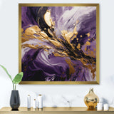 Purple and Gold Liquid Magic II - Abstract Canvas Wall Art