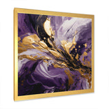 Purple and Gold Liquid Magic II - Abstract Canvas Wall Art