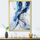 Blue and Grey Ethereal Elixir I - Abstract Canvas Wall Art