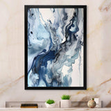 Blue and Grey Ethereal Elixir II - Abstract Canvas Wall Art