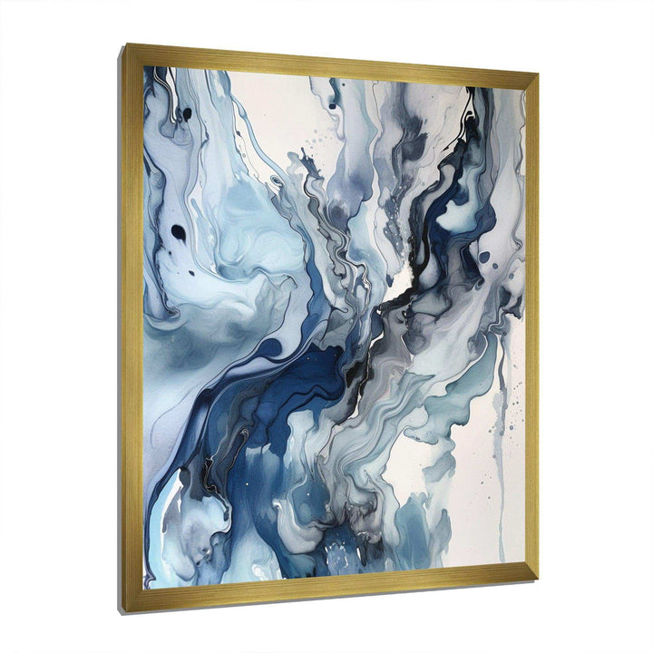 Blue and Grey Ethereal Elixir II - Abstract Canvas Wall Art