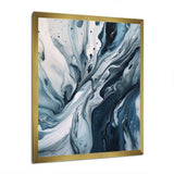 Blue and Grey Ethereal Elixir III - Abstract Canvas Wall Art