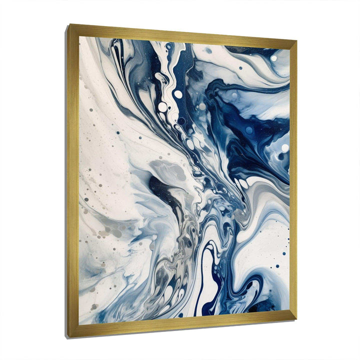 Blue and Grey Ethereal Elixir IV - Abstract Canvas Wall Art