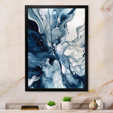 Blue Grey Ethereal Elixir I - Abstract Canvas Wall Art