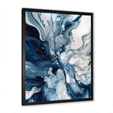 Blue Grey Ethereal Elixir I - Abstract Canvas Wall Art