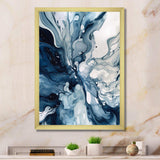 Blue Grey Ethereal Elixir I - Abstract Canvas Wall Art