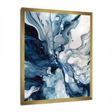 Blue Grey Ethereal Elixir I - Abstract Canvas Wall Art