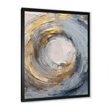 Gold and Blue Vibrant Spirals IV - Abstract Canvas Wall Art