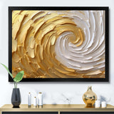 Gold and Cream Enchanted Whirls I - Abstract Canvas Wall Art