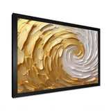 Gold and Cream Enchanted Whirls I - Abstract Canvas Wall Art