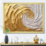 Gold and Cream Enchanted Whirls I - Abstract Canvas Wall Art