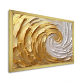 Gold and Cream Enchanted Whirls I - Abstract Canvas Wall Art